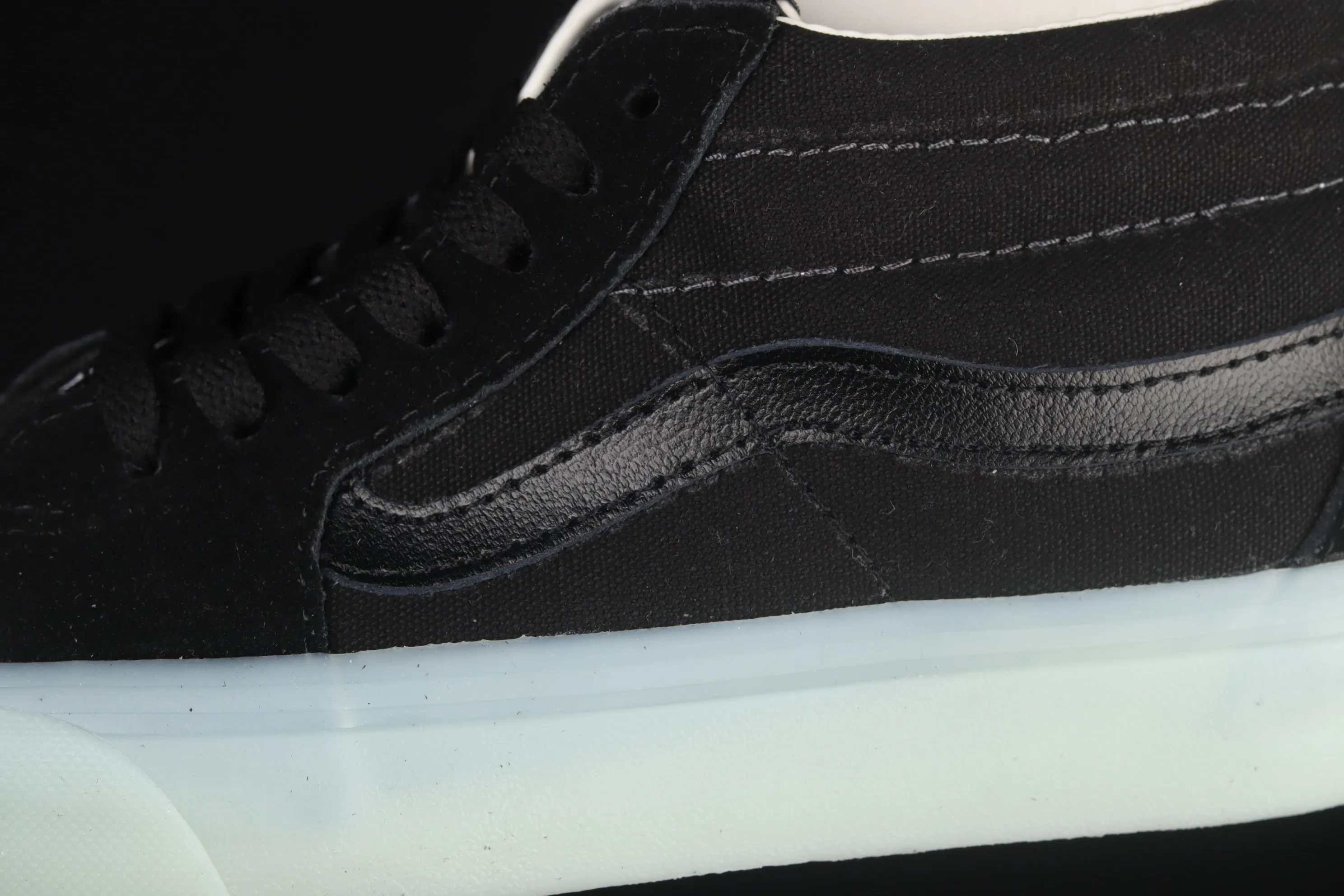 All categories Vans Vans series Vans Mid Vans China Vans Sk8-Mid official new cool transparent glass glue black Chinese sneakers VN0A3WM3ABC